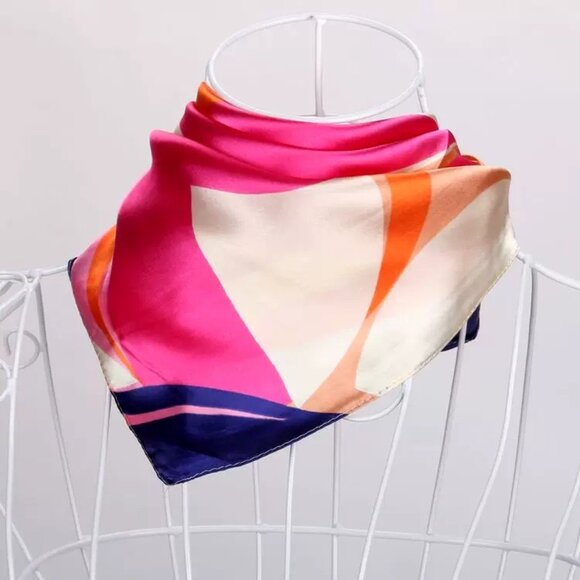 🌺 New 🌺 Mulberry Silk Square Scarves in gift box, 66cm x 66 cm